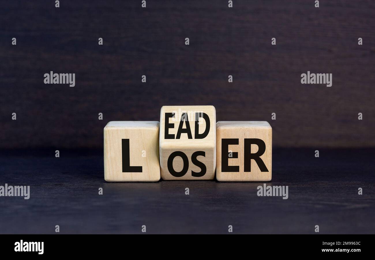 Leader Or Loser Symbol. Concept Word Leader Loser On Wooden Cubes ...