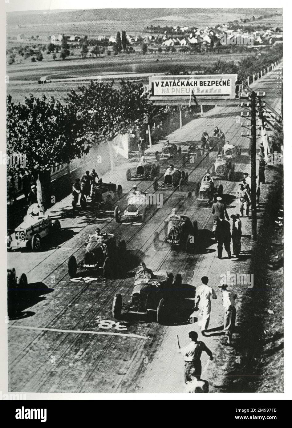 Start of the Grand Prix of Czechoslovakia. Stock Photo