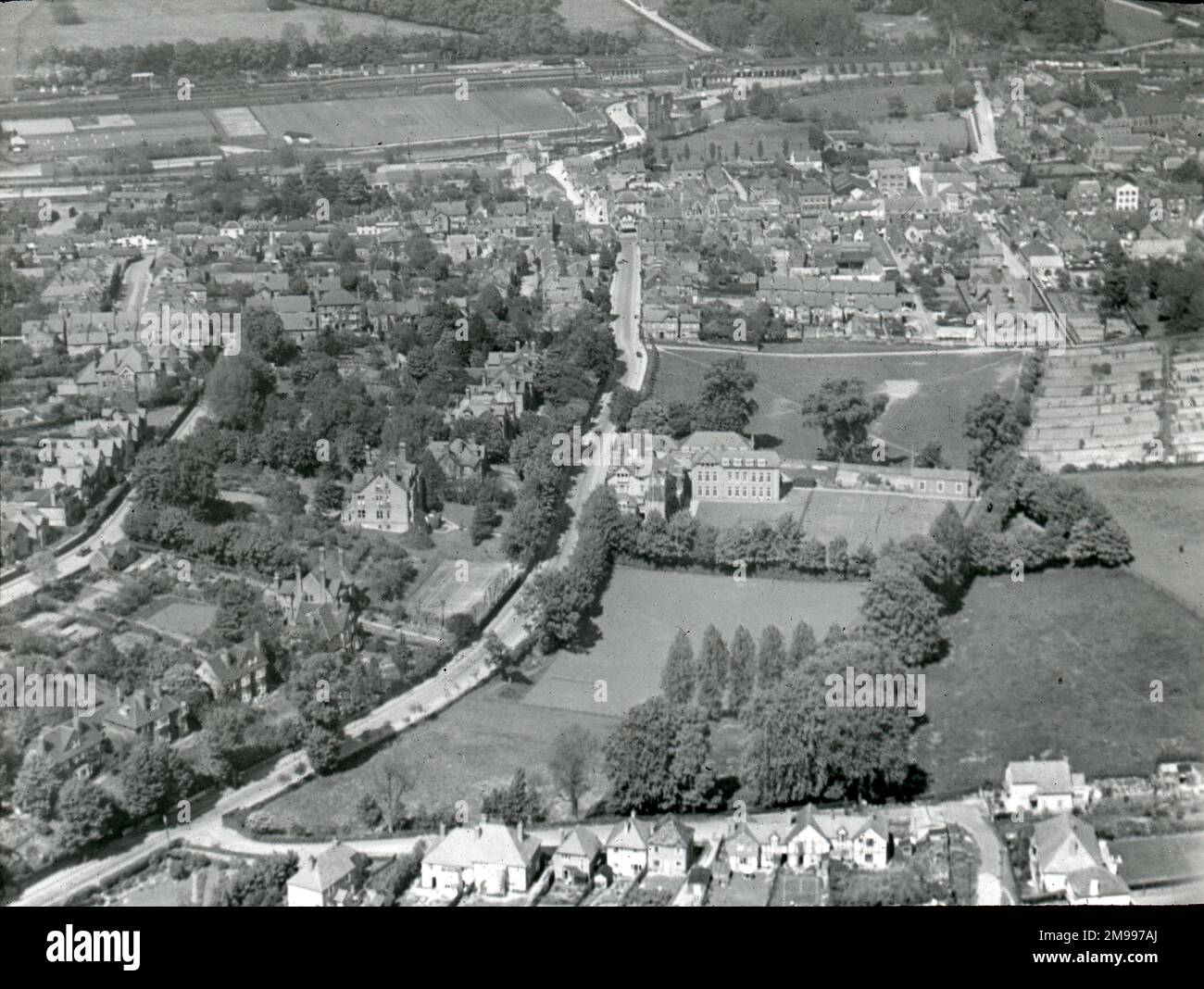 Aerial view of Berkhamstead, Hertfordshire. Stock Photo