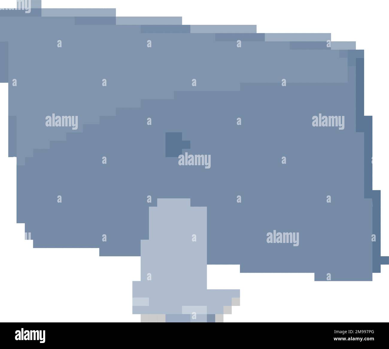 desktop PC back angle.Vector illustration that is easy to edit Stock ...