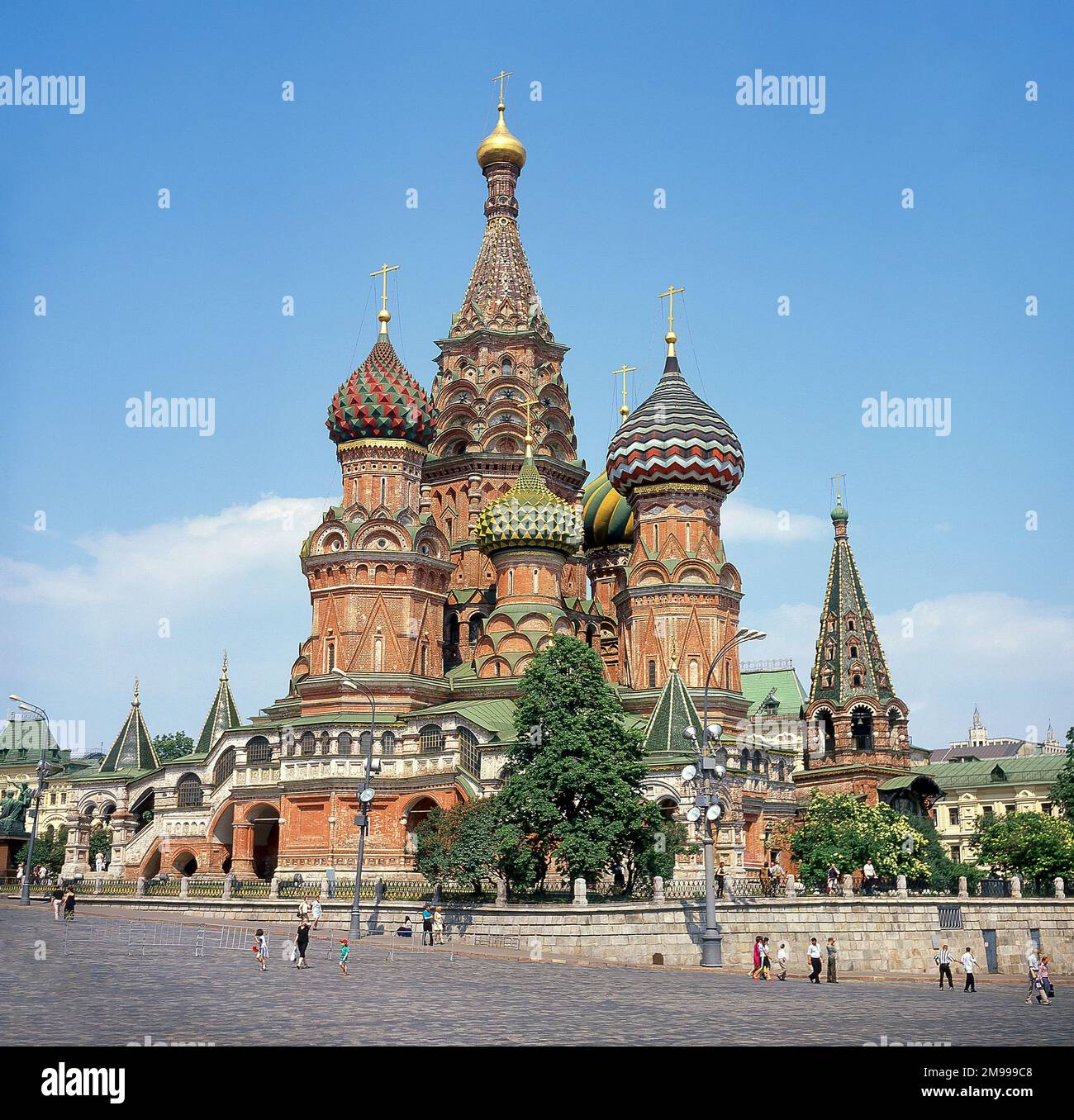 St Basil's Cathedral and Kremlin, Red Square, Moscow, Central District, Russia Stock Photo
