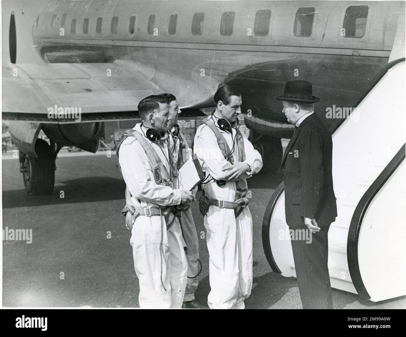 From left Test pilots Joseph Harold ?Jimmy? Orrell and Sydney Albert