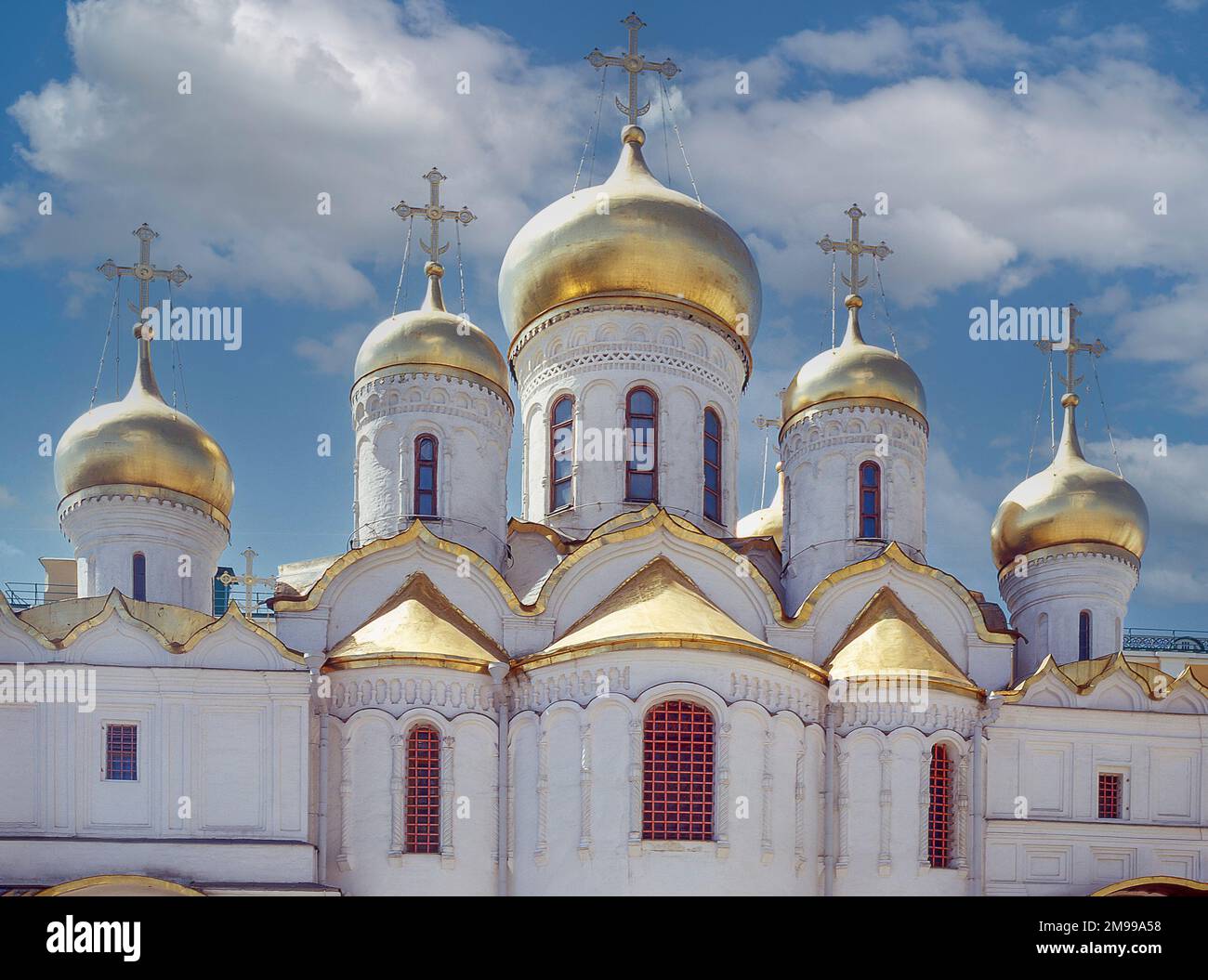 Cathedral of the Annunciation, The Moscow Kremlin, Moscow, Central Federal District, Russia Stock Photo