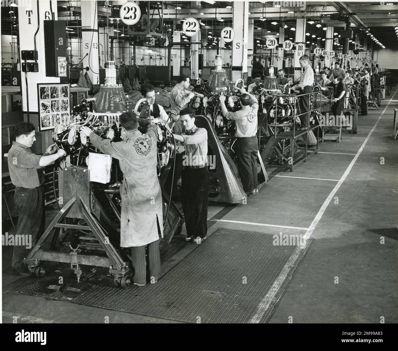 In one of the plants of the Wright Aeronautical Corporation, 24 Cyclone