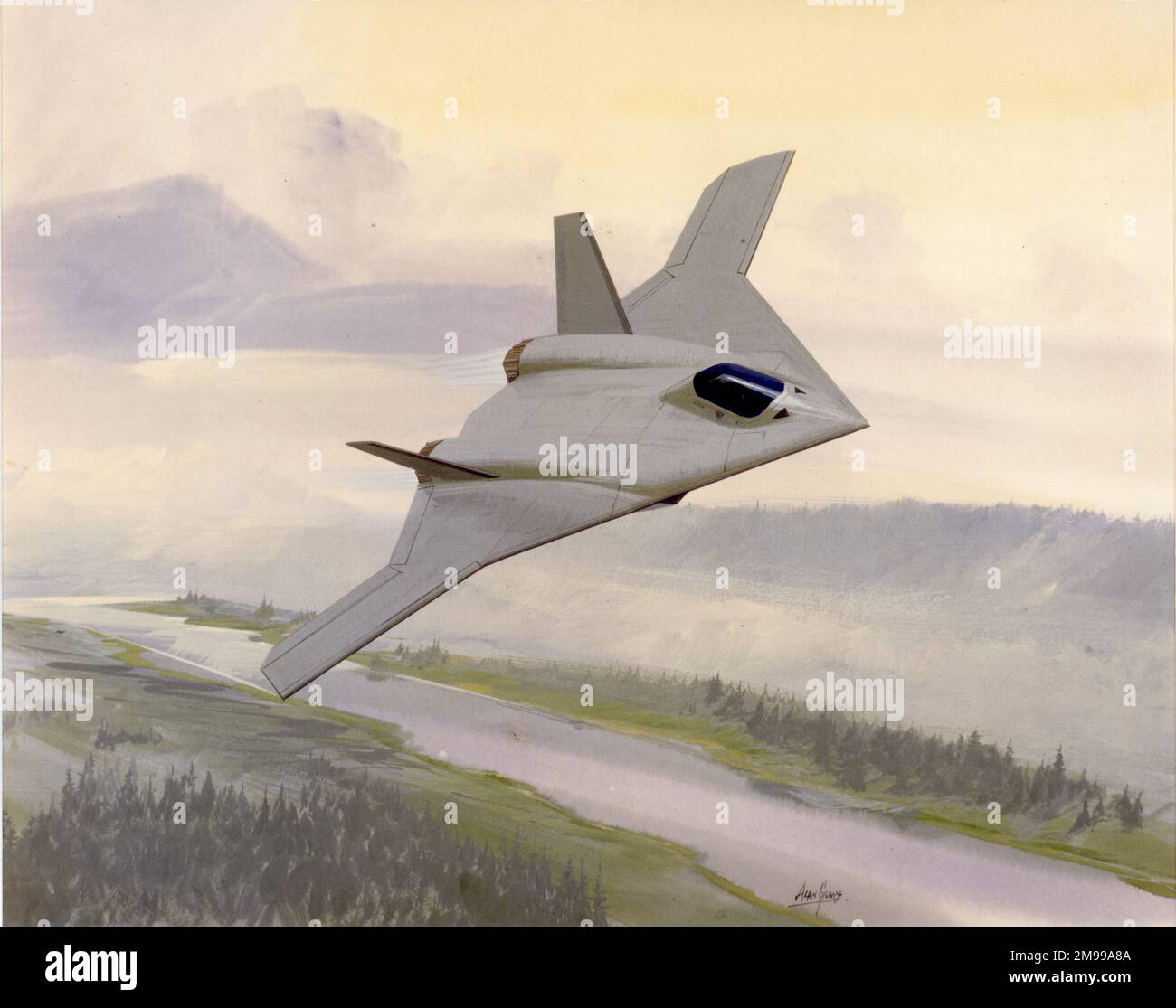 An artist?s impression of a BAE Systems Future Offensive Air System (FOAS) study. Stock Photo