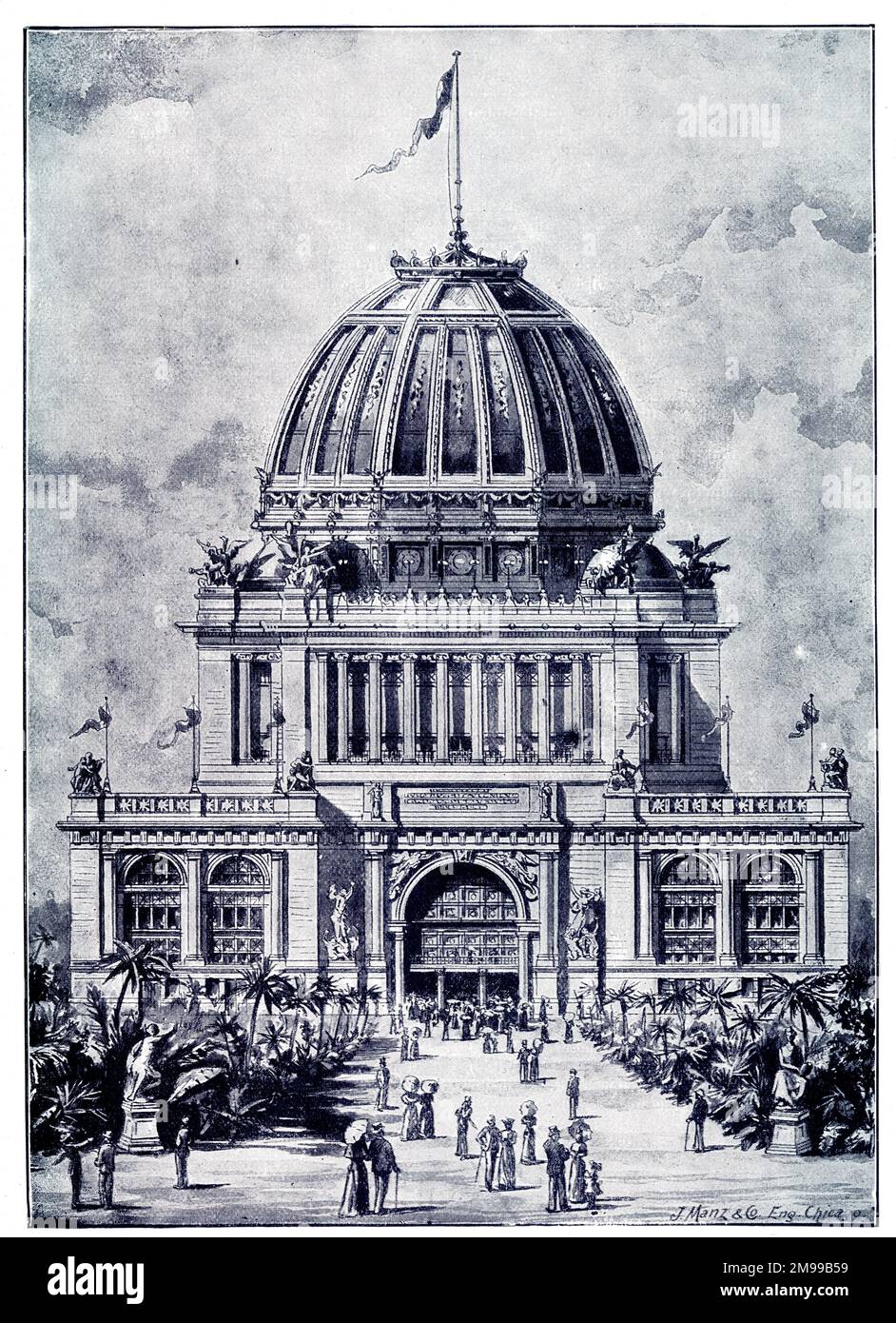 Administration Building, World's Fair Exhibition, Chicago, USA. Stock Photo