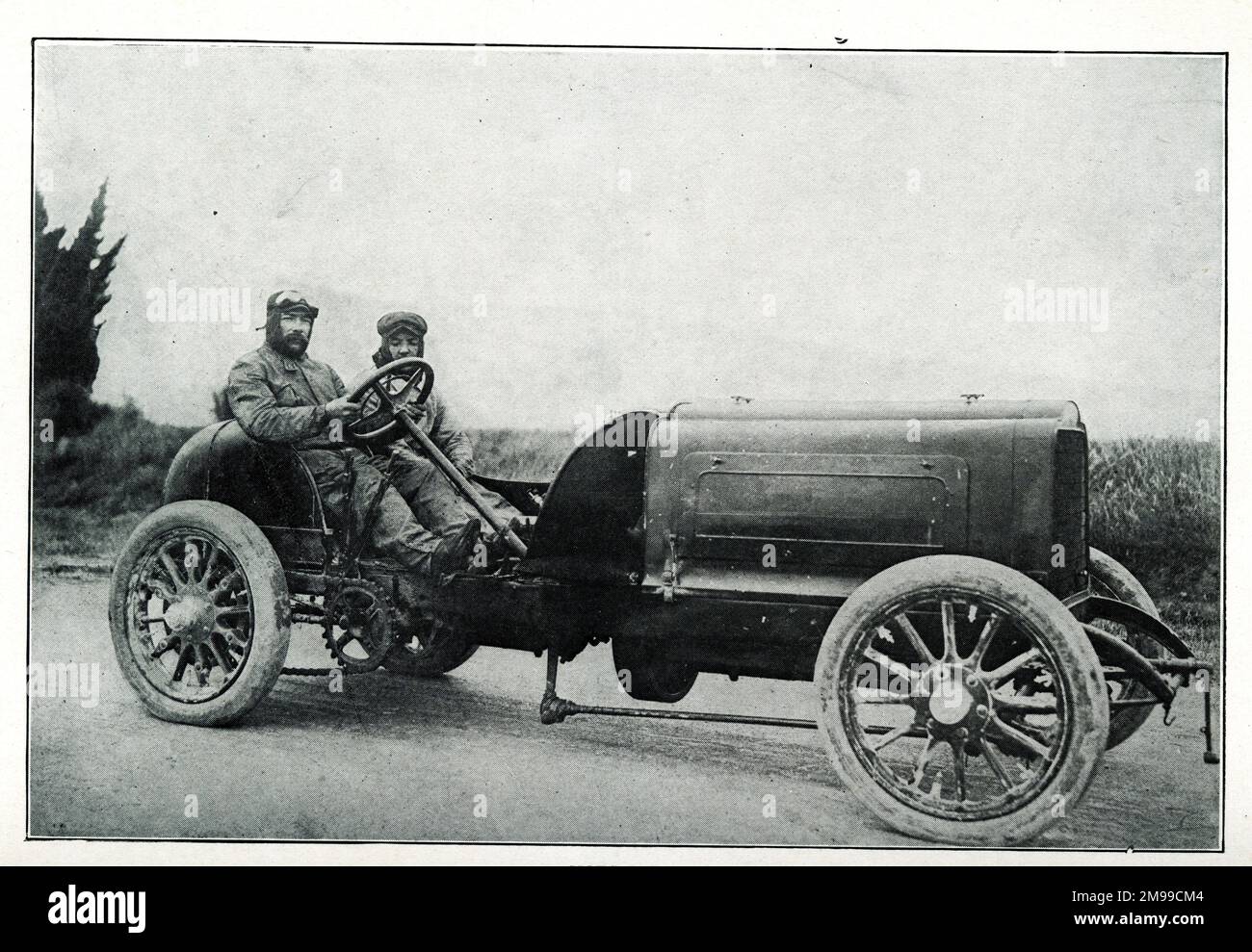 Mors car, world record holder, with Jules Collomb driving. Stock Photo