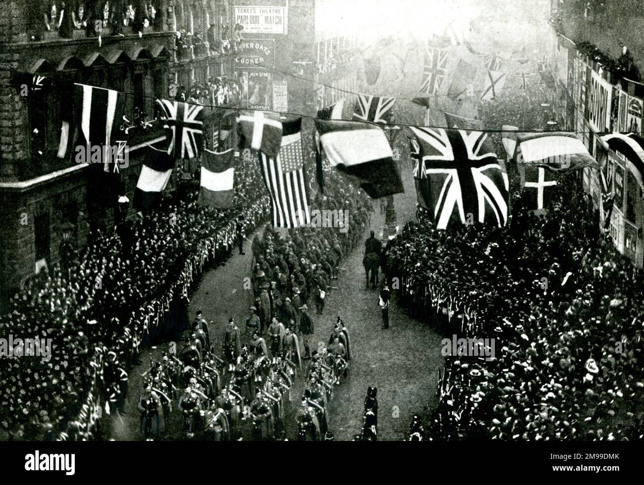 The CIV City of London Volunteer Force triumphant in the Boer War return to London, October 1900. Stock Photo