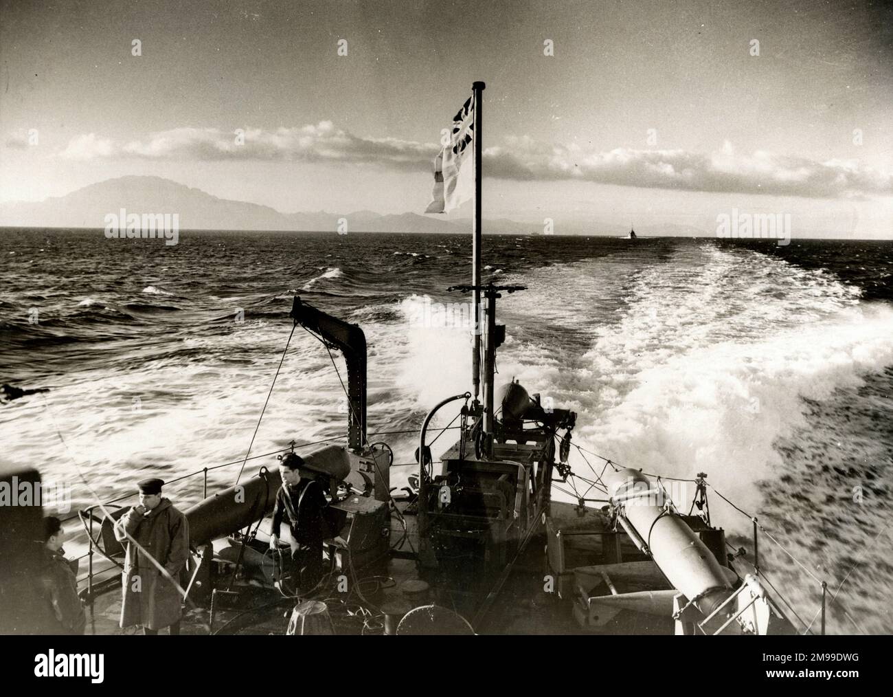 British Navy under the White Ensign policing the Mediterranean, January 1941, Second World War. Stock Photo