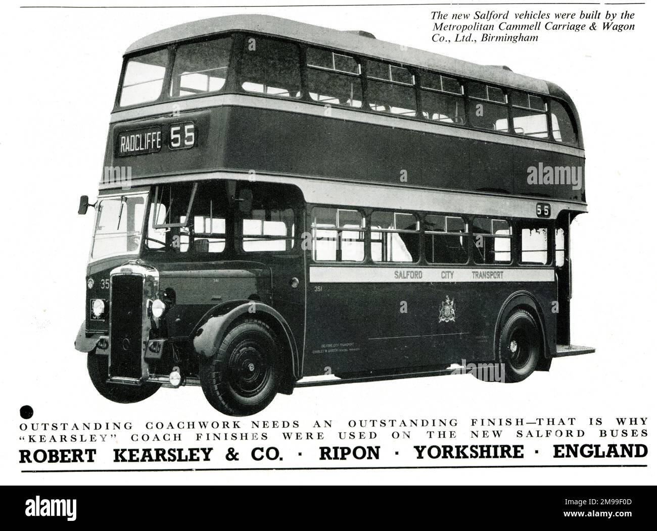 Double Decker Bus, Coachwork by Robert Kearsley and Co, Ripon