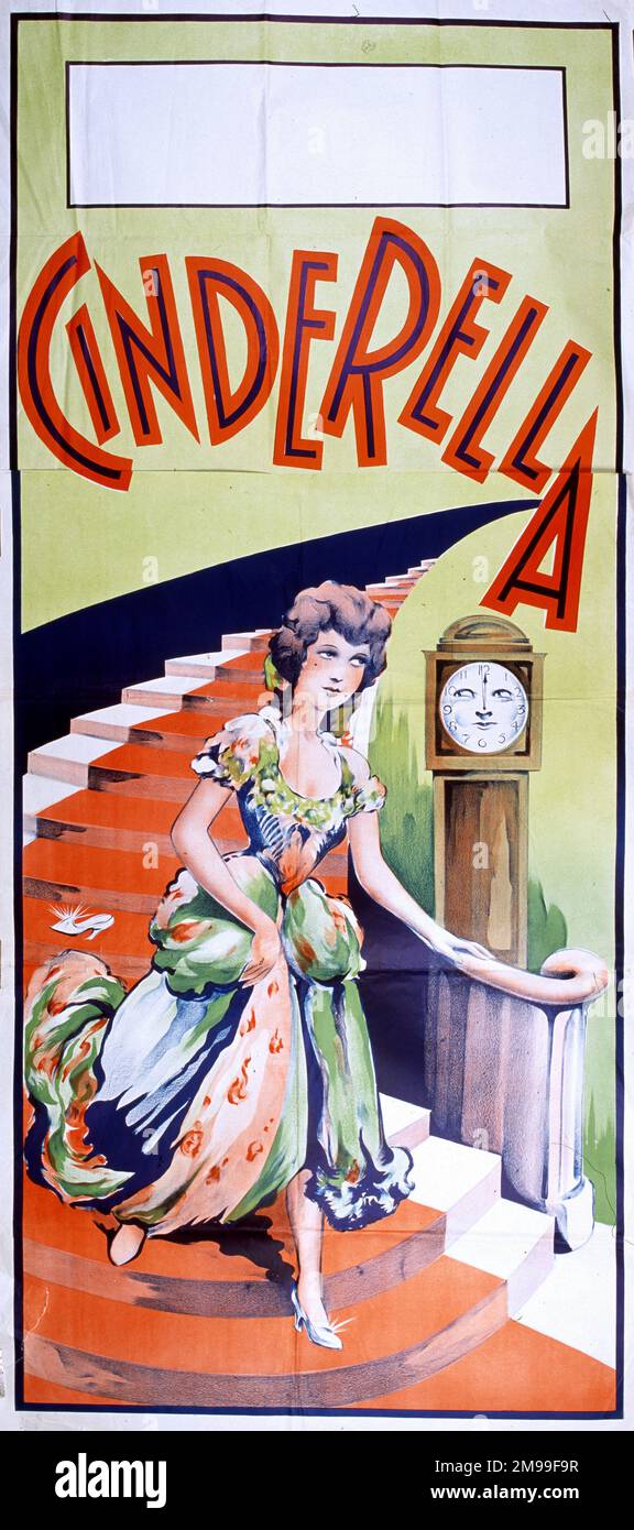 Pantomime poster, Cinderella. Stock Photo