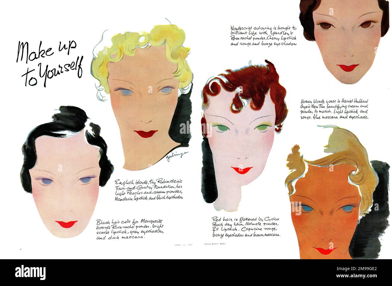 Print Ad 1940's Louis Philippe Angelus Lipstick Rouge Face Powder Cream