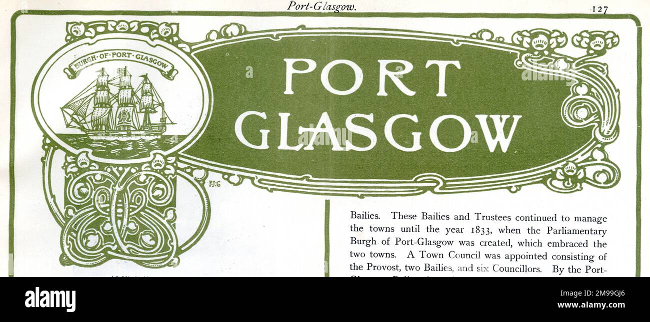 Design, Port Glasgow, Scotland. Stock Photo