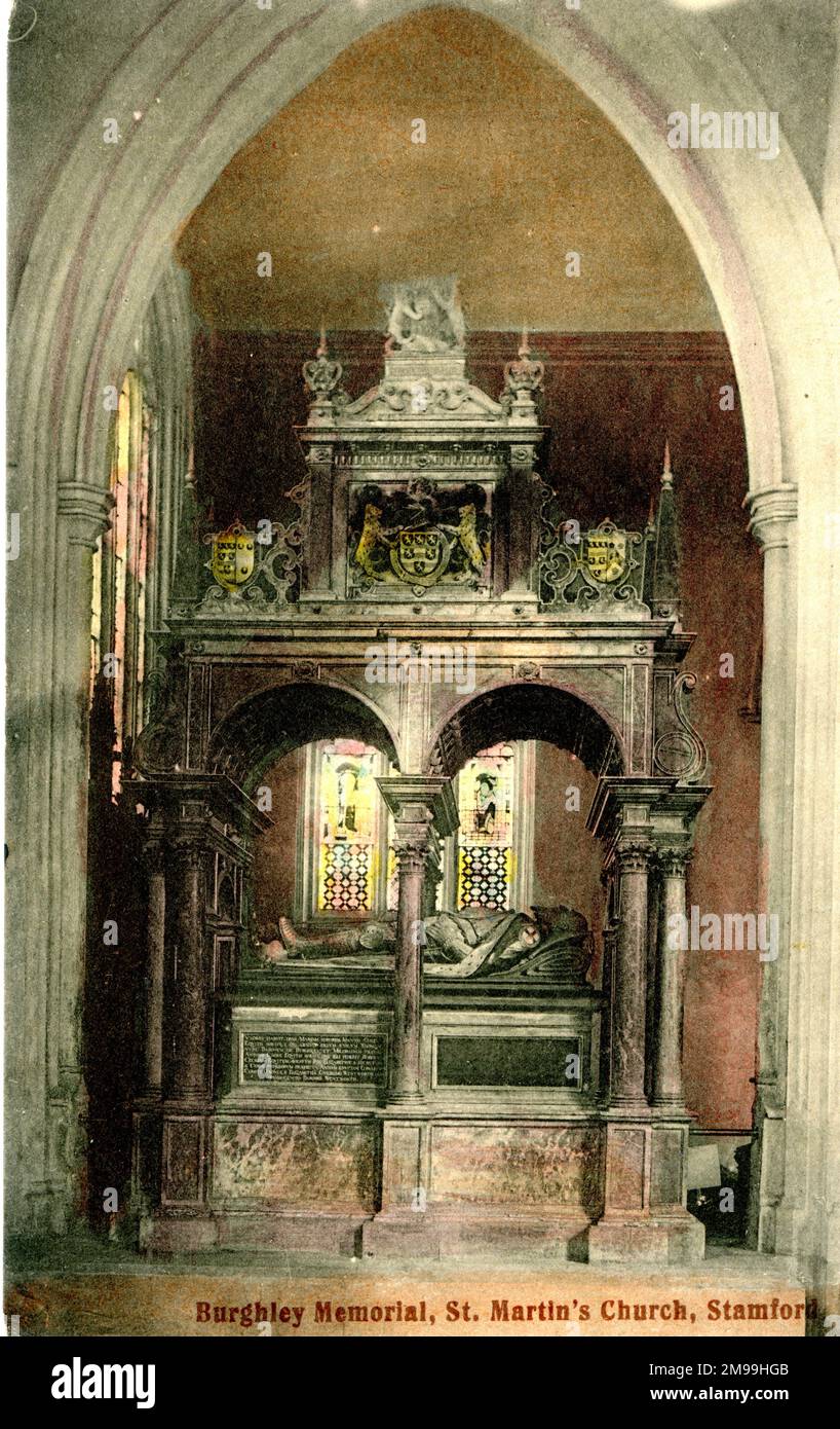 Burghley Memorial, St Martin's Church, Stamford, Lincolnshire. Stock Photo