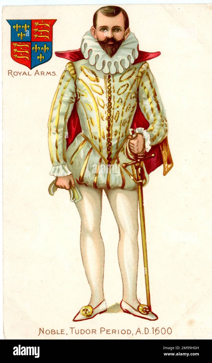 Costume of a Tudor/Elizabethan nobleman, 1600. Stock Photo