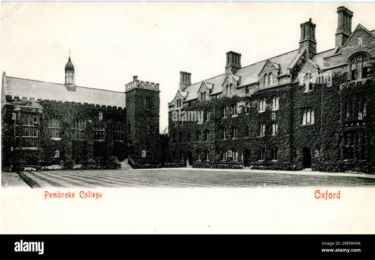 Pembroke College, Oxford. Stock Photo