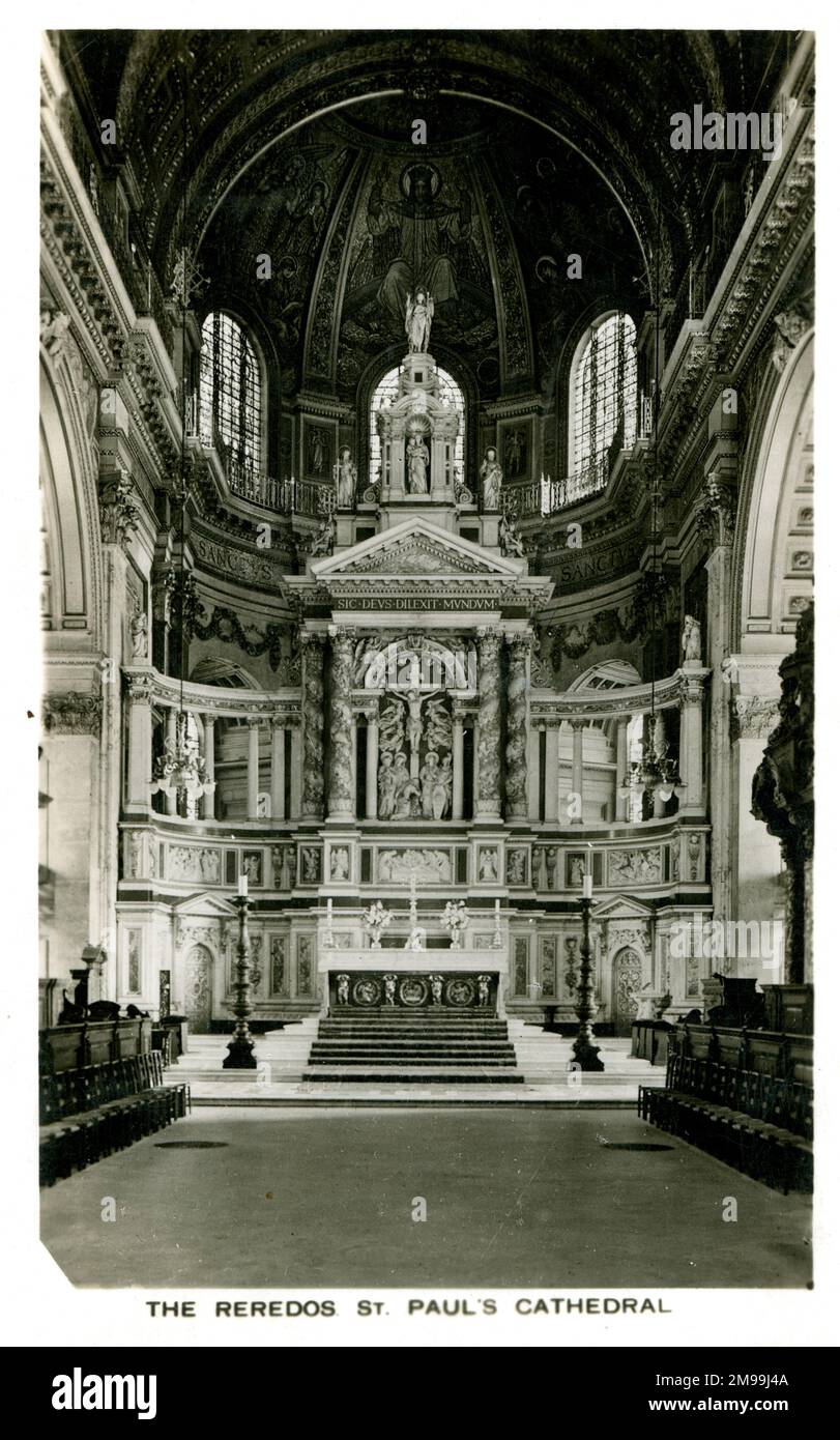 The Reredos, St Paul's Cathedral, London. Stock Photo