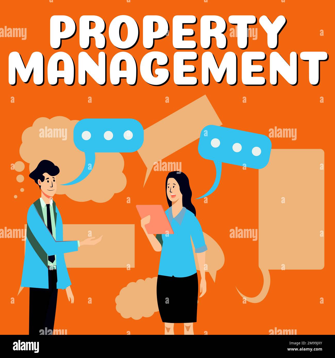Conceptual caption Property Management. Business idea Overseeing of