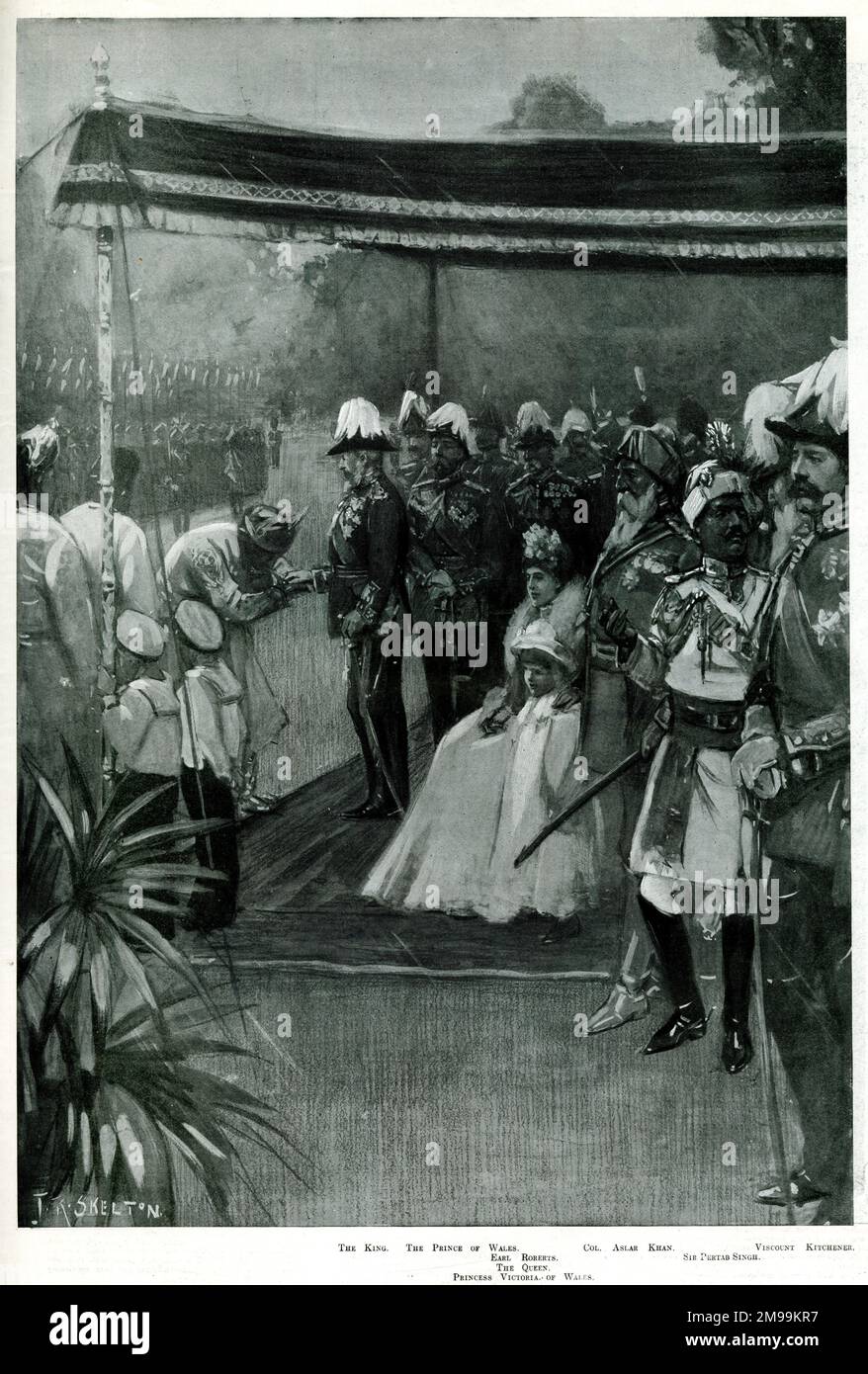 Royal Review at Buckingham Palace, London, showing King Edward VII ...