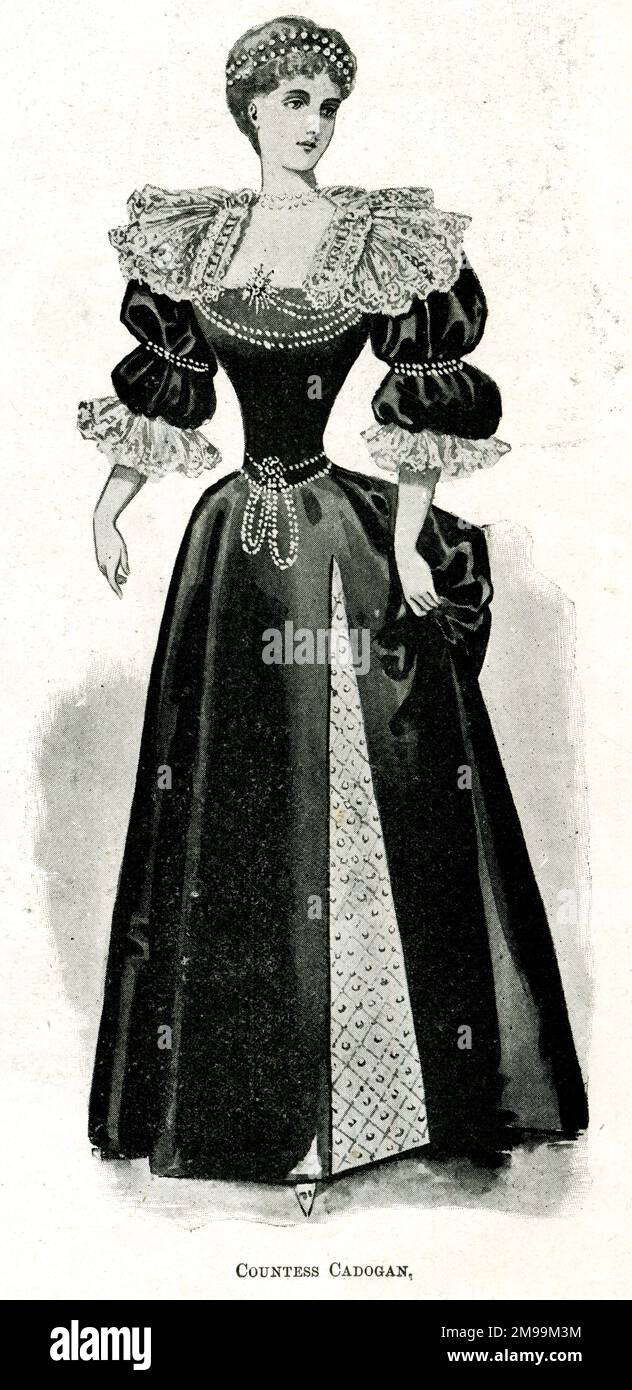 Historic Fancy Dress Ball at Devonshire House, London - Countess Cadogan. Stock Photo