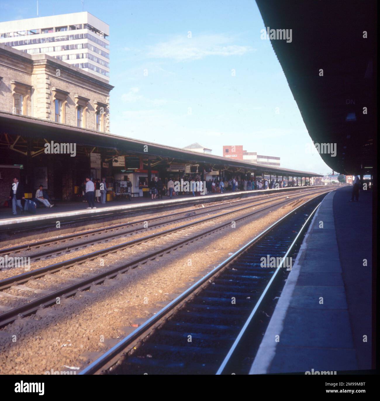 Platforms 4 and 5 at Reading Station, Berkshire. Stock Photo