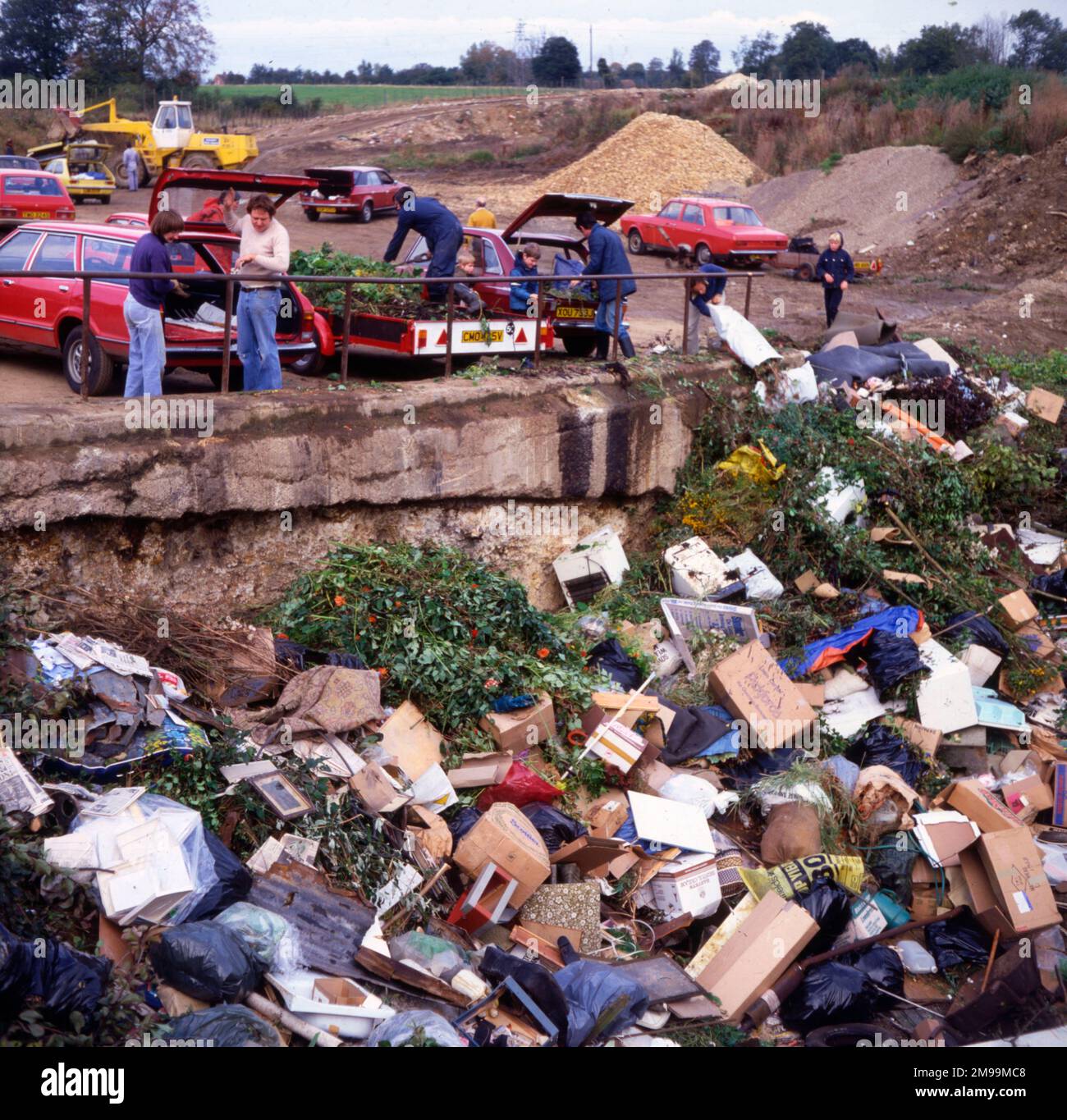 Official Municipal Rubbish Tip, 1980s England. Stock Photo