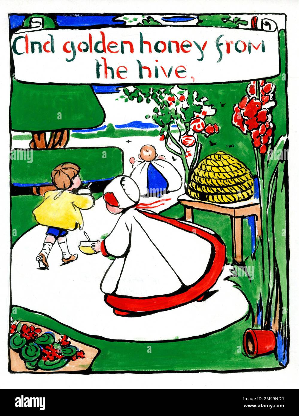 And golden honey from the hive, from If fairy tales were true!  by Minnie Asprey.   (4 of 7) Stock Photo