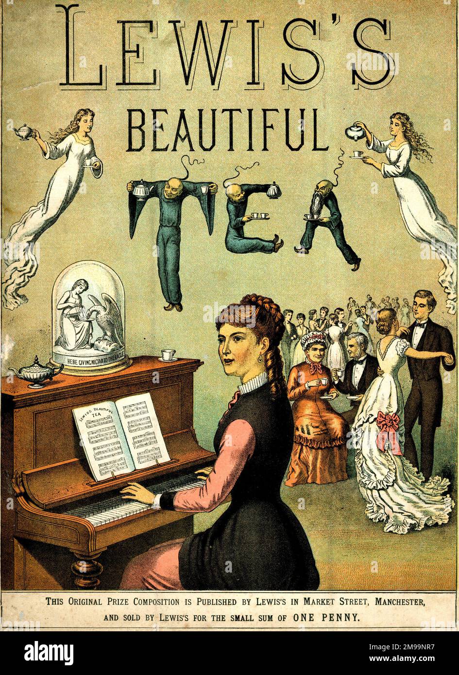 Music cover, Lewis's Beautiful Tea, Waltz - Lewis's Department Store, Manchester. Stock Photo