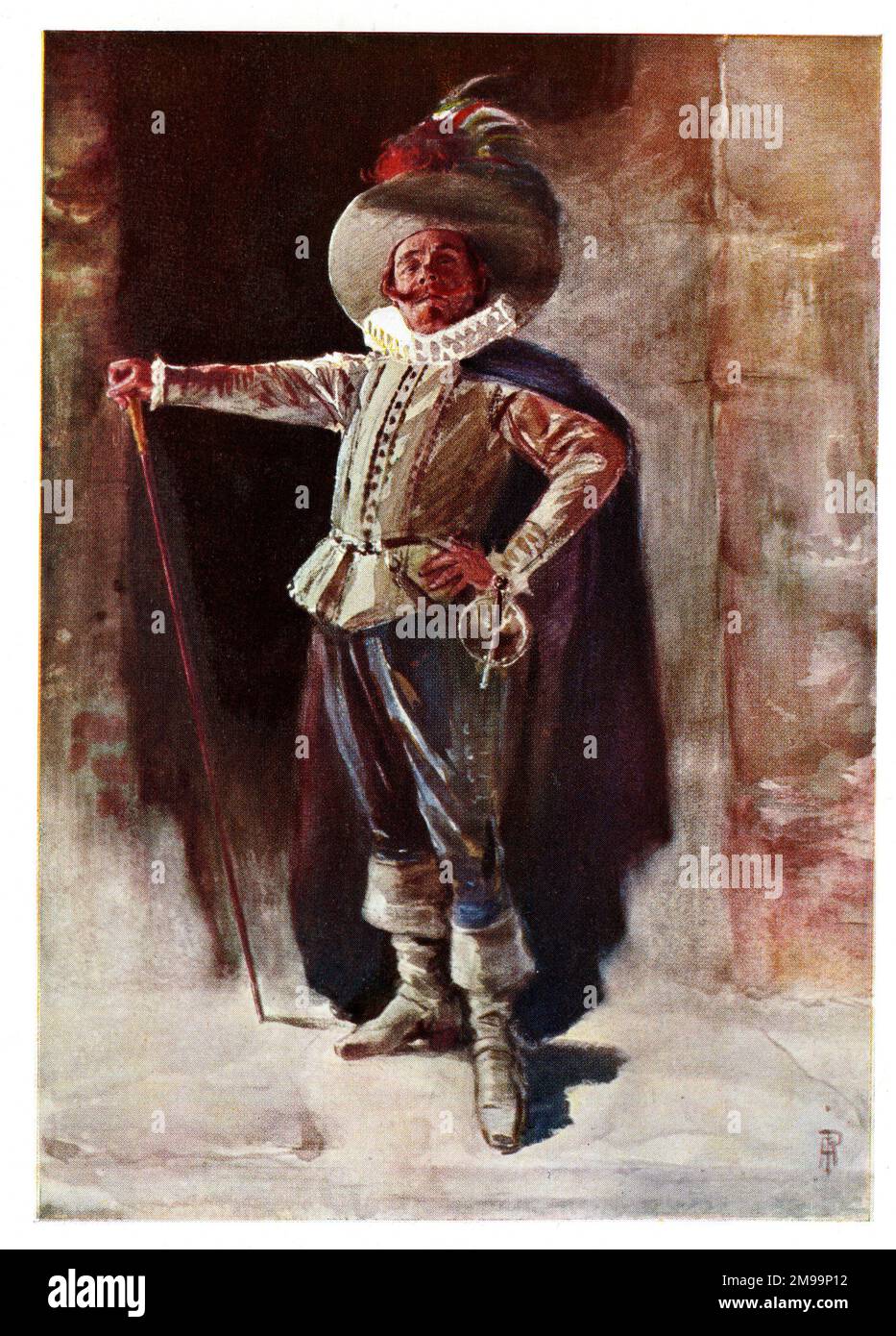 Benoit-Constant Coquelin, French actor, as Cyrano de Bergerac, a role he played in Paris, London and America. Stock Photo