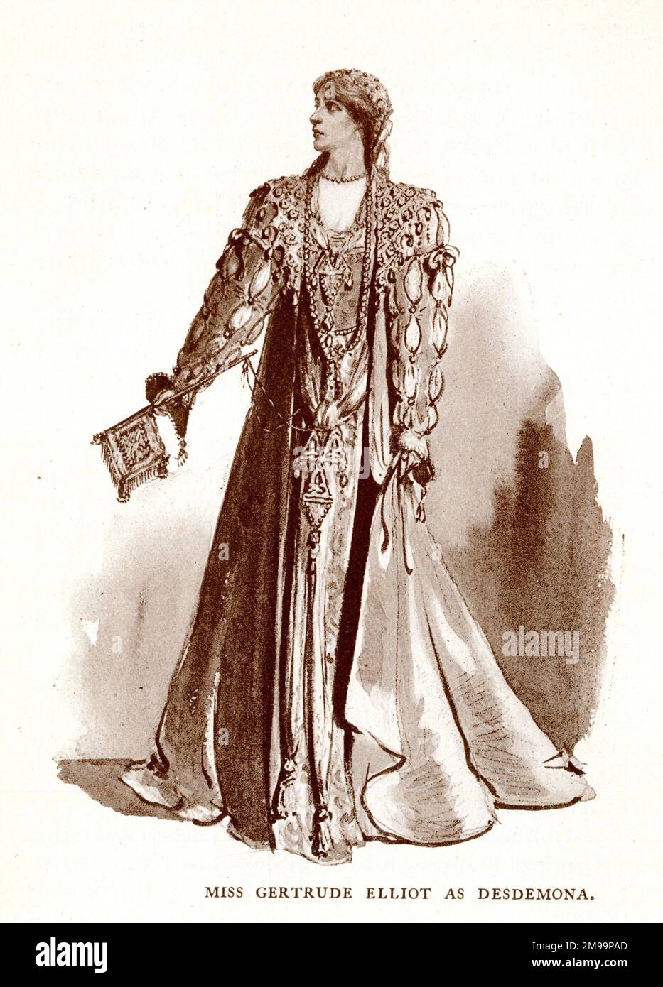 Gertrude Elliot as Desdemona in Othello. Stock Photo