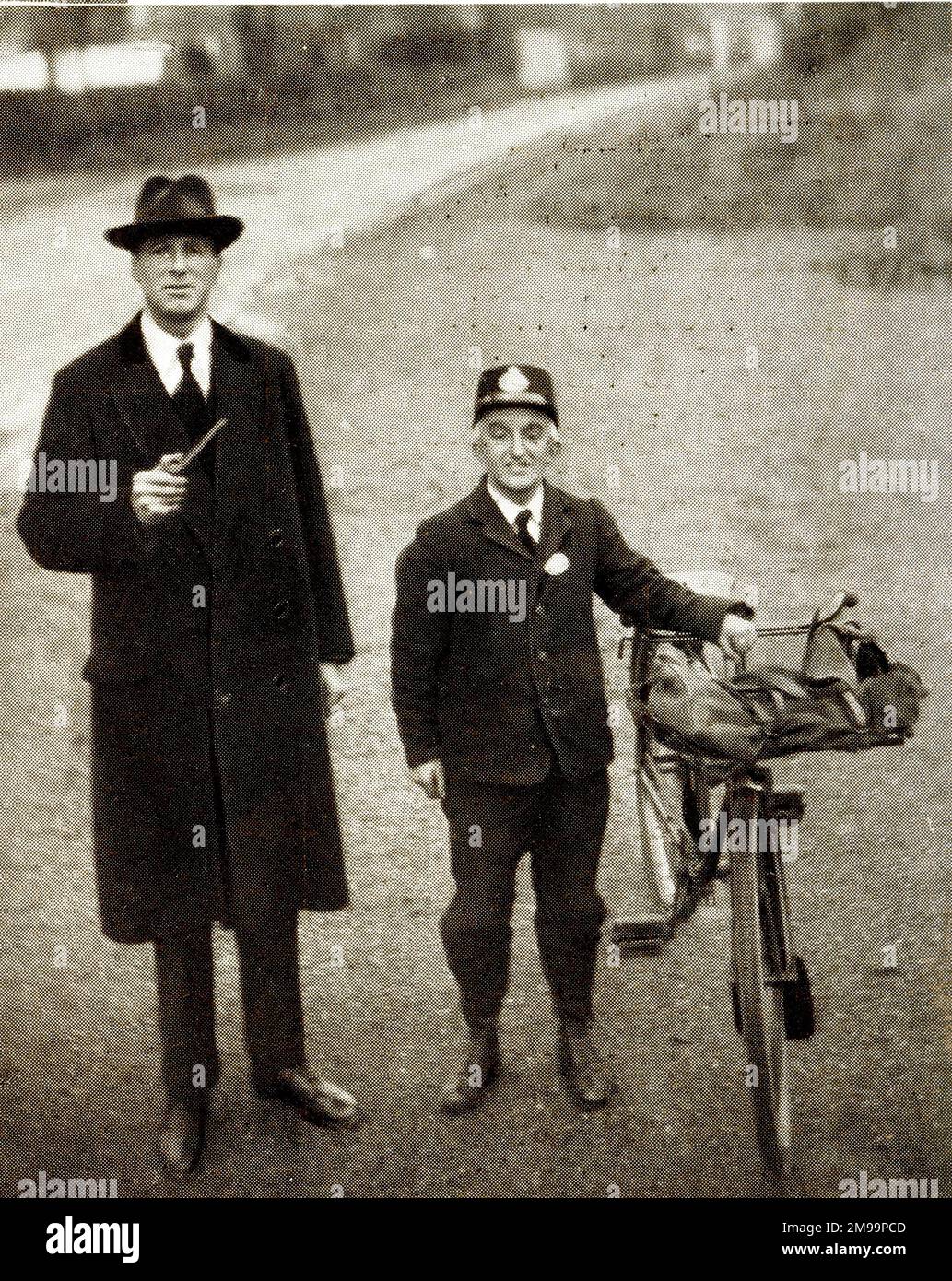 John Drummond of Callander, Britain's smallest postman. He was 4 feet 7.5 inches tall. Stock Photo