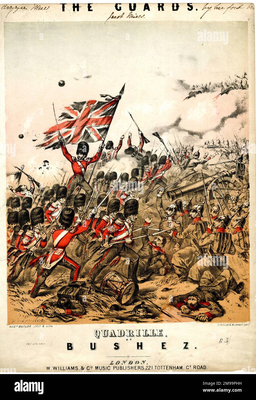 Music cover, The Guards Quadrille by Bushez Stock Photo Alamy