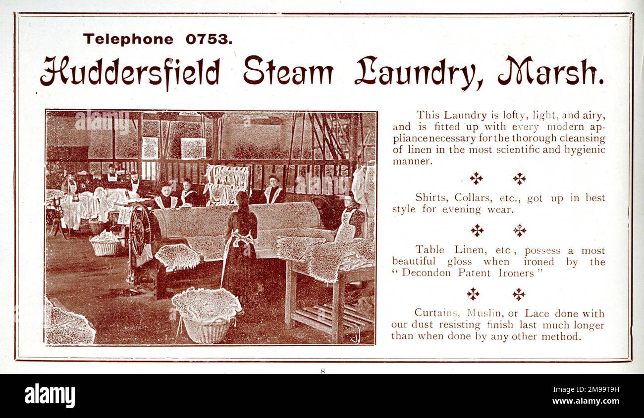 Huddersfield Steam Laundry, Marsh, Huddersfield, West Yorkshire. Stock Photo