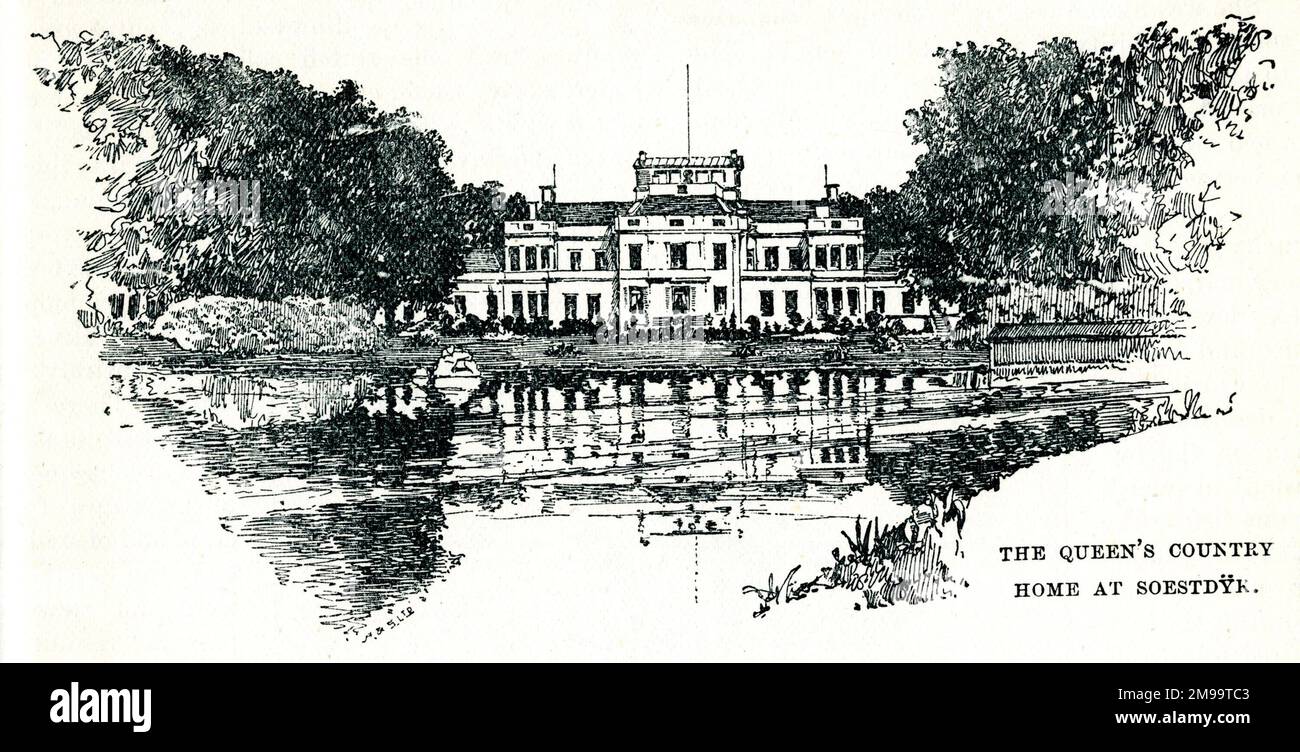 Dutch royal family country home at Soestdijk, Baarn, Netherlands. Stock Photo