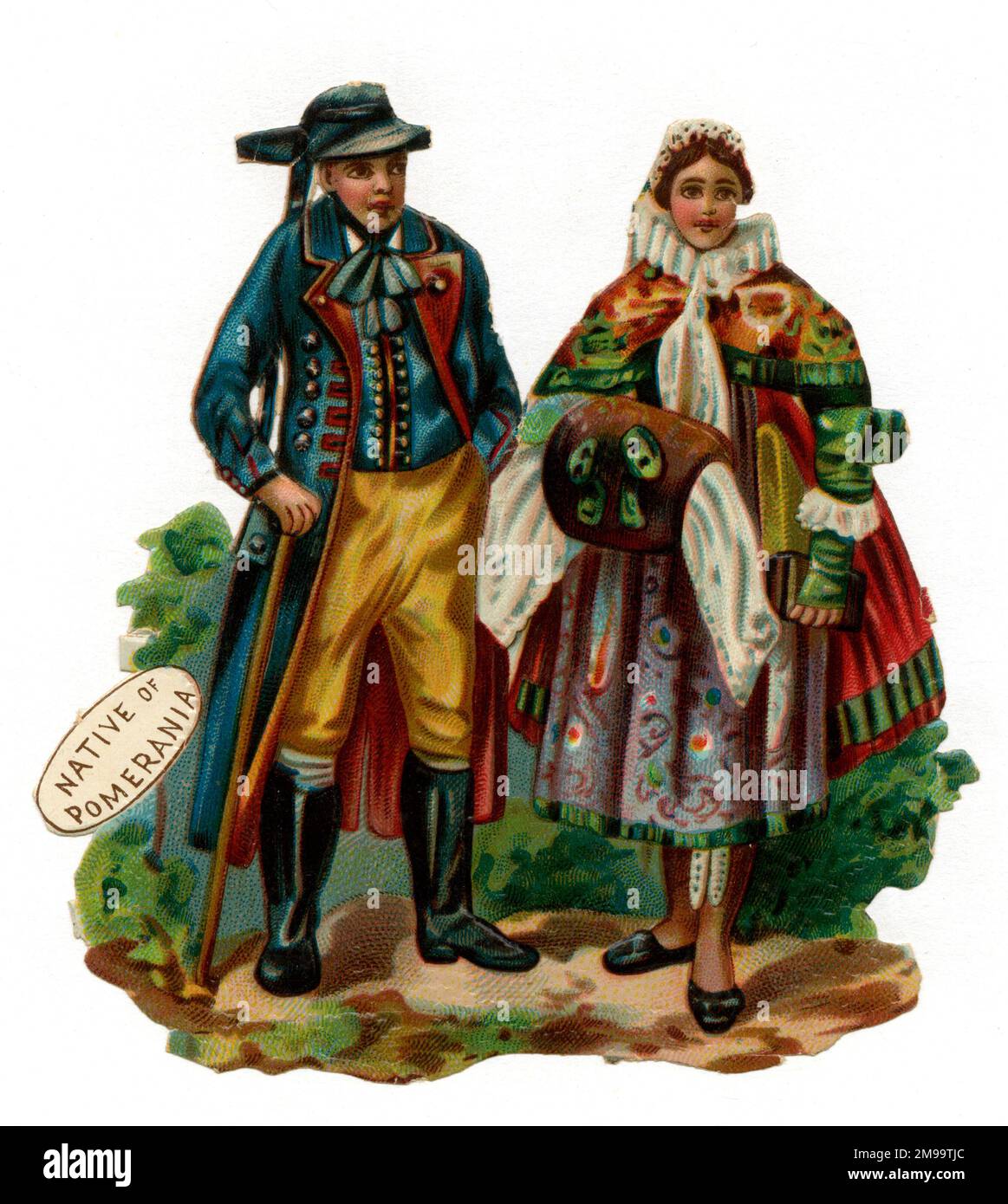 Victorian scrap, natives of Pomerania. Stock Photo