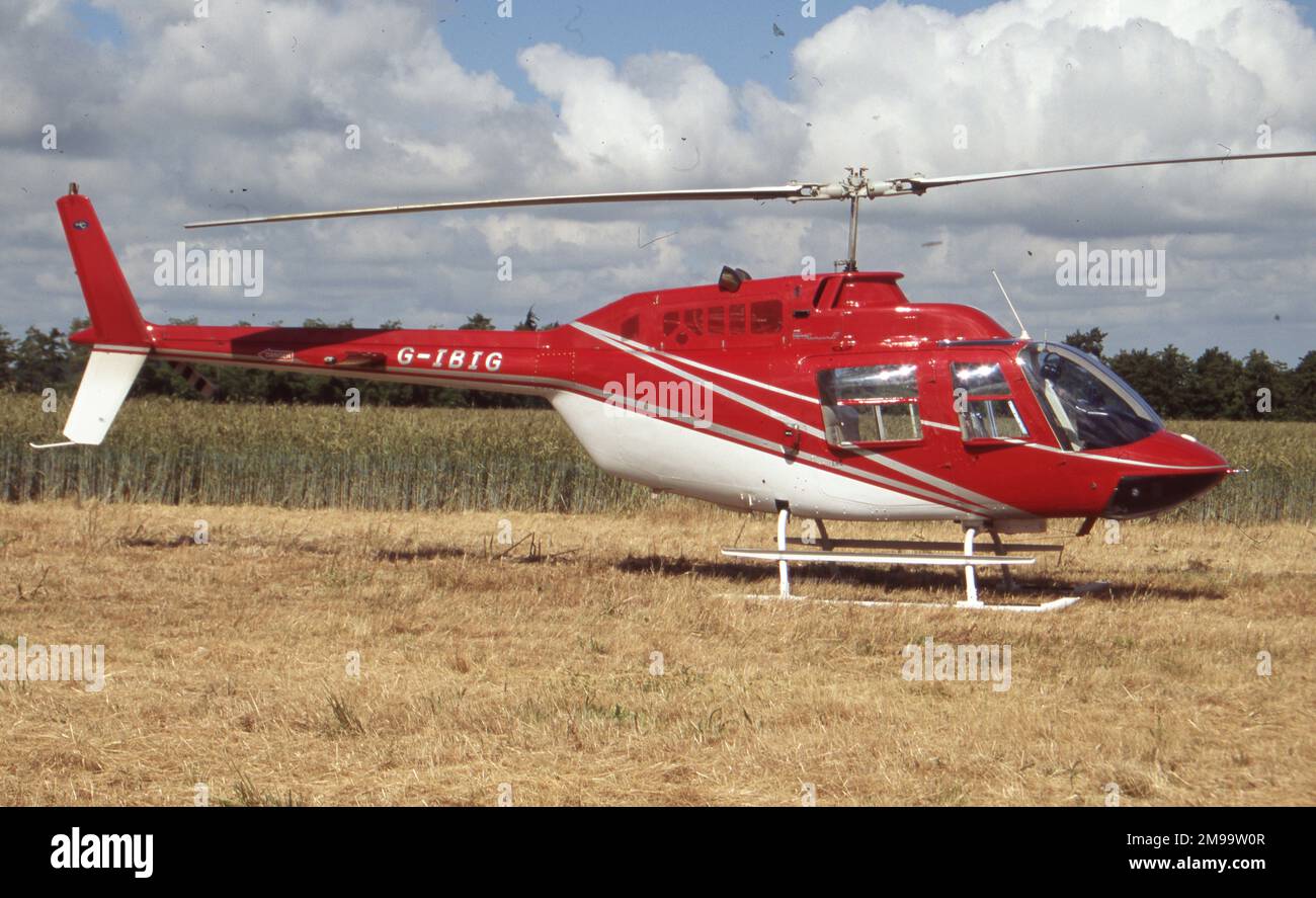 Jet Ranger 1982 Bell 206B Jetranger - G-IBIG Stock Photo - Alamy