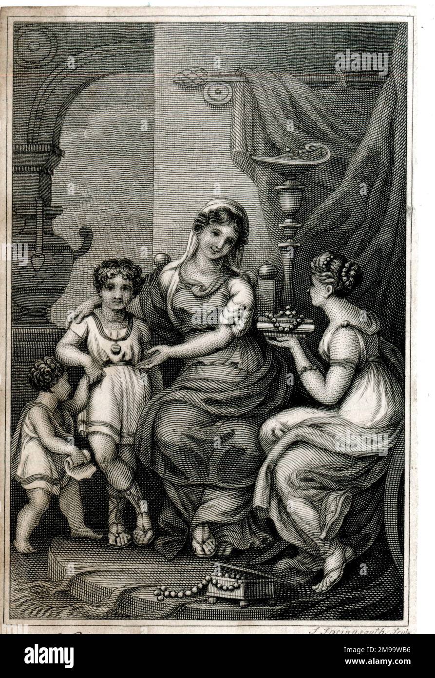 kauffmann cornelia pointing to her children as her treasures