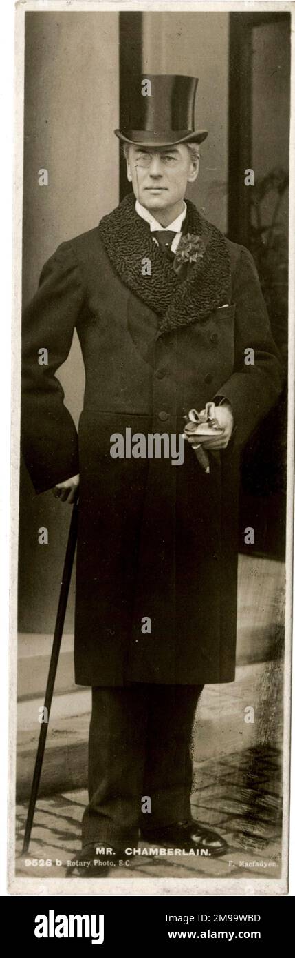 Joseph Chamberlain (1836 - 1914), British Liberal politician. Stock Photo