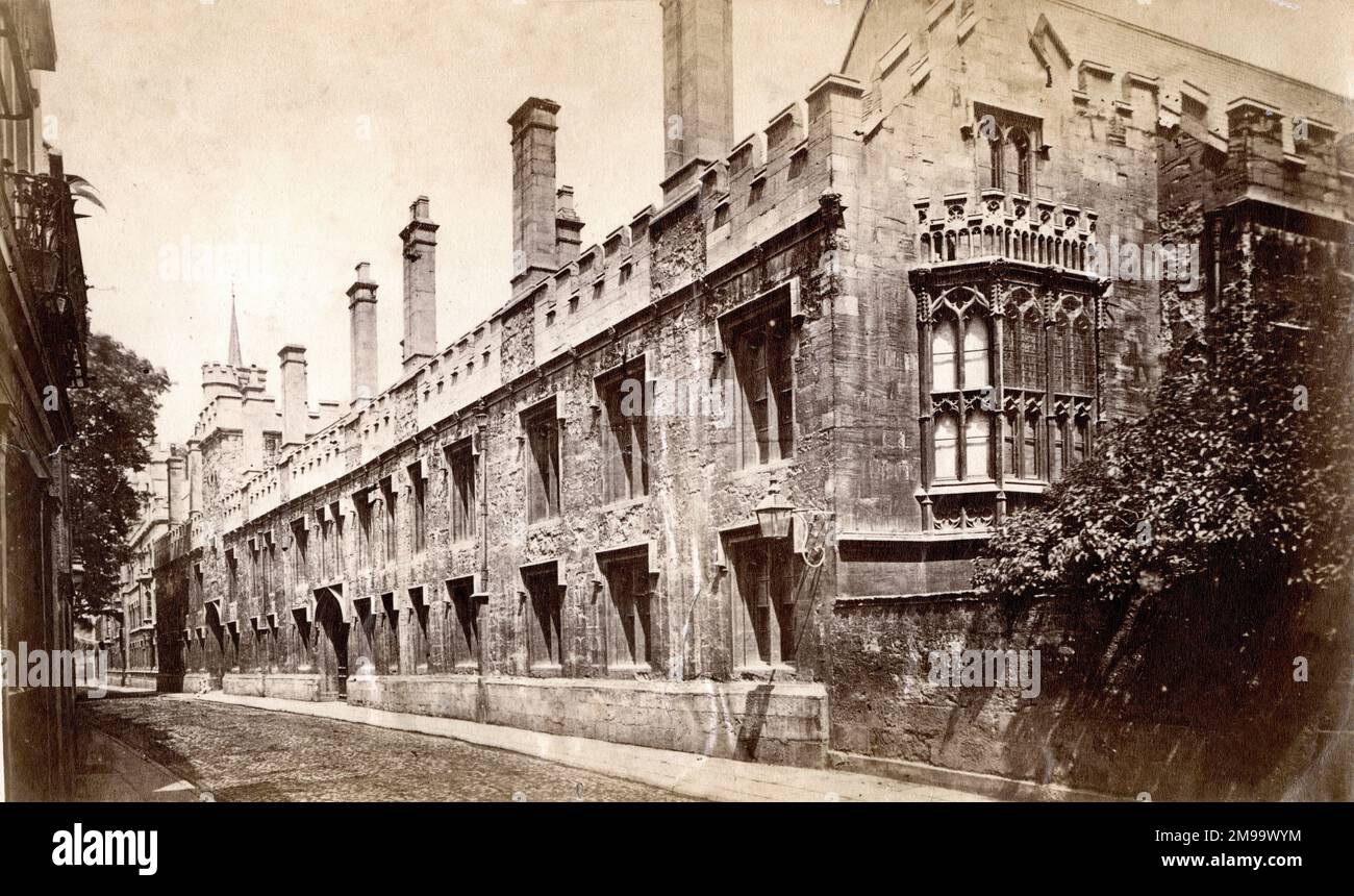 Lincoln College from Turl Street, Oxford. Stock Photo