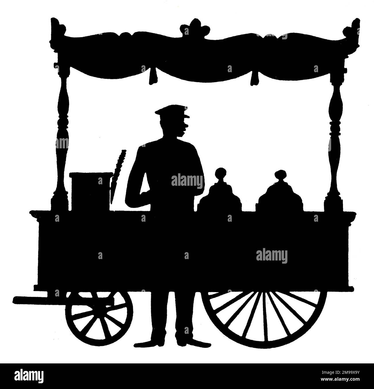 Silhouette Ice Cream Seller, Street Vendor Stock Photo Alamy