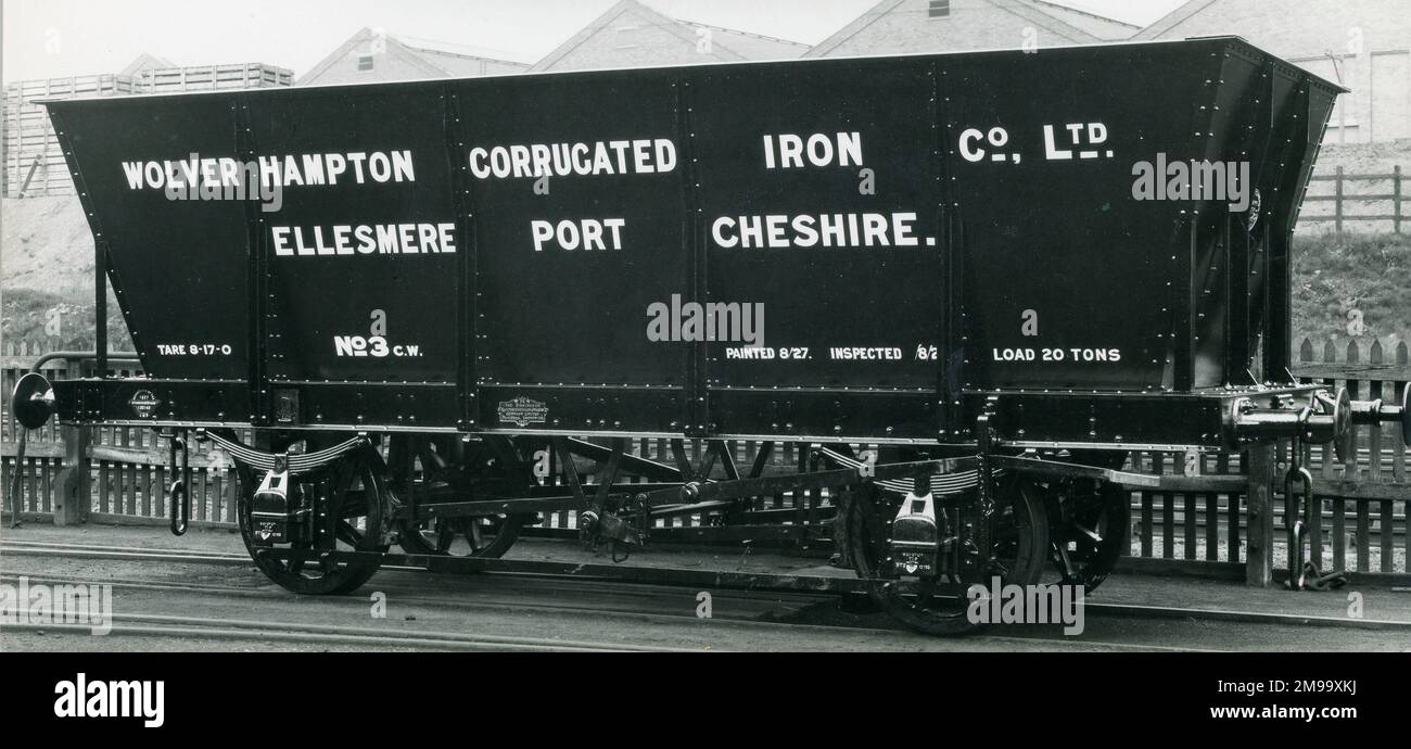 Wolverhampton Corregated Iron Co wagon. Stock Photo