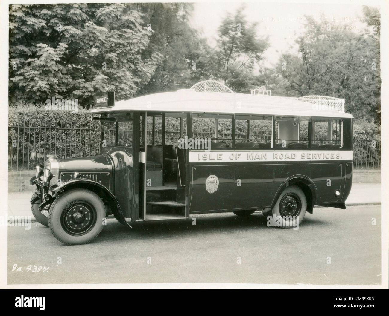 Isle of Man Road Services 'Emerald' bus, Wadham. Stock Photo