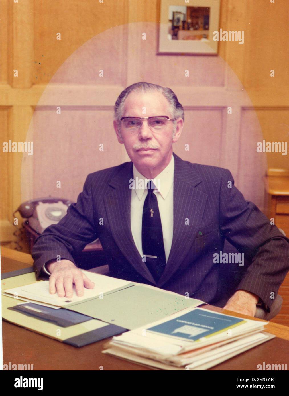 Portrait of KH Platt, IMechE Secretary, 1961-1976. Stock Photo