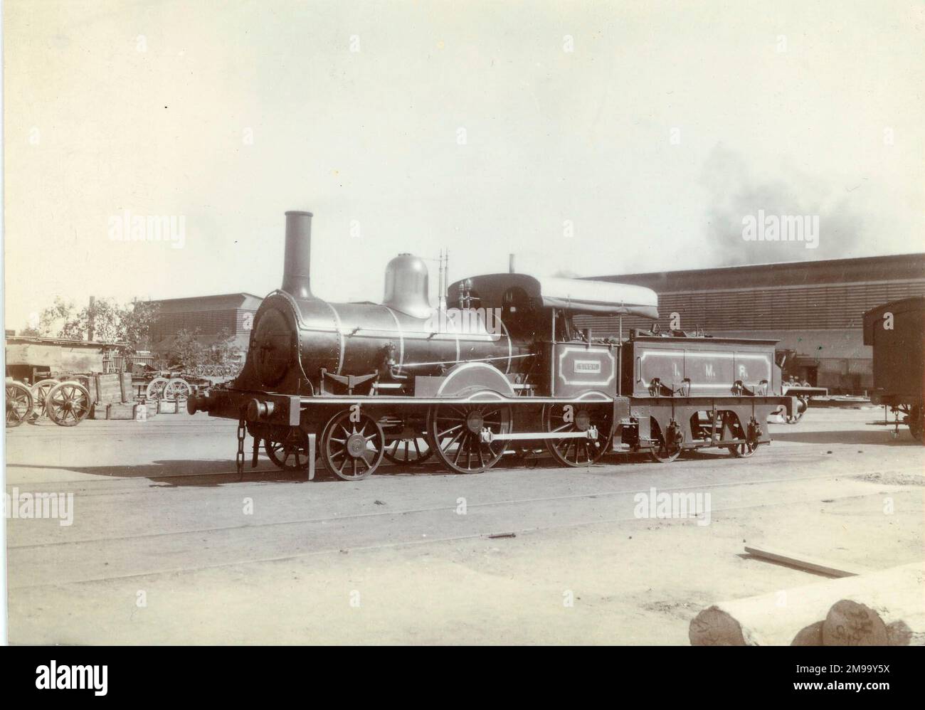 Sindh, 2-4-0 locomotive. Inscribed verso 'Old GIPR 4 passenger engine built by Kitson in 18- and sold to old IMRy [Indian Midland Railway] in - Since reverted to GIPR'. Stock Photo