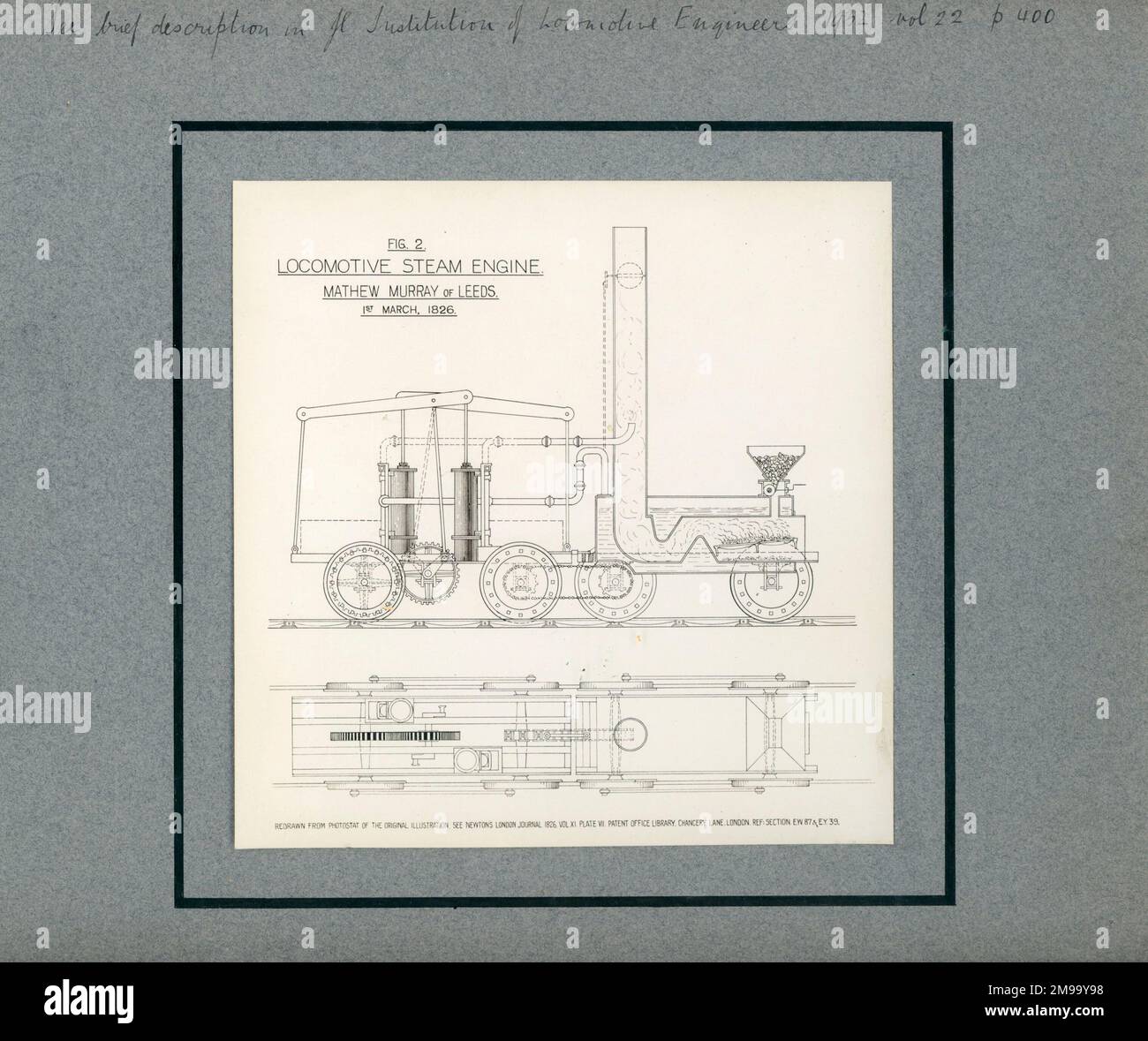 steam engine by Matthew Murray, 1 Mar 1826 [later print