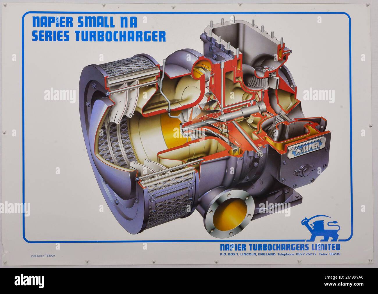 Turbo Labeled Napier small NA series turbocharger Stock Photo - Alamy