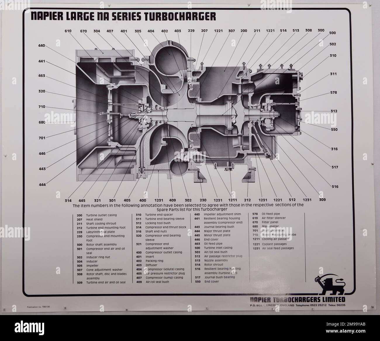 Napier large NA series turbocharger Stock Photo Alamy