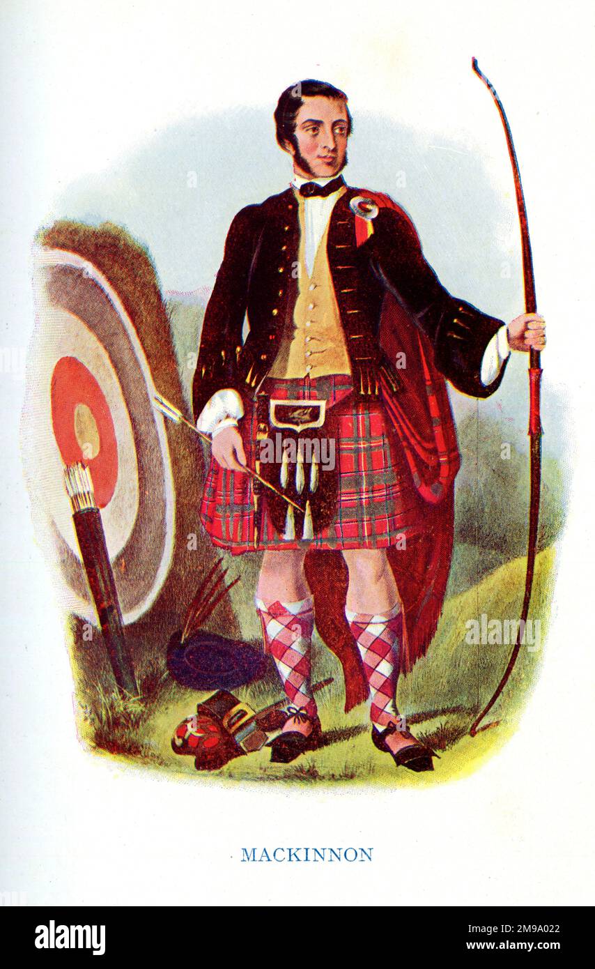 MacKinnon, Traditional Costume Scottish Highland Clans - The Highland Clans of Scotland Vol. 2 1923 Stock Photo