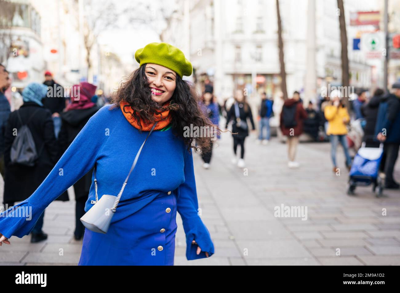 Happy woman outdoors hi-res stock photography and images - Alamy