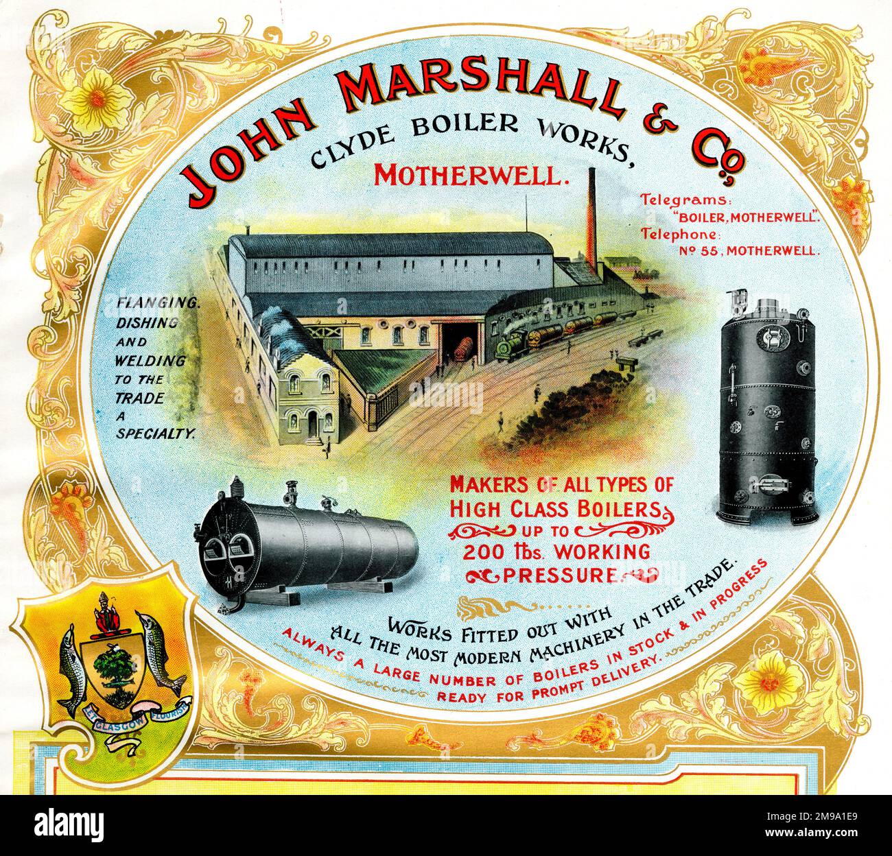 John Marshall, Clyde Boiler Works, Motherwell - Scotland's Industrial  Souvenir 1905 Stock Photo - Alamy